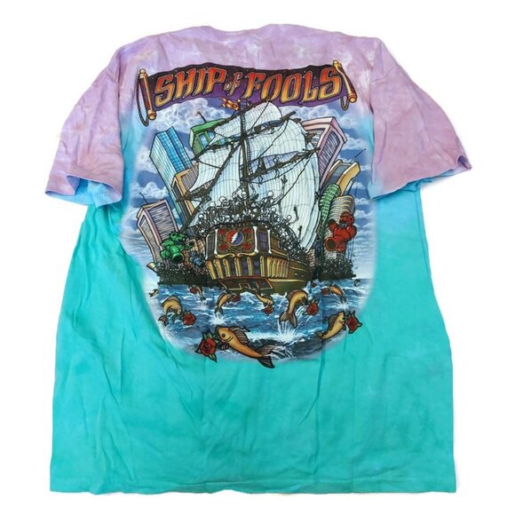 Liquid Blue Mens XL Ship of Fools Grateful Dead Tye Dye Graphic T Shirt - Picture 4 of 6